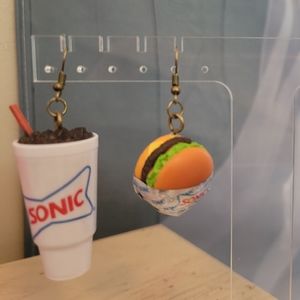 Mini Brands Sonic earrings